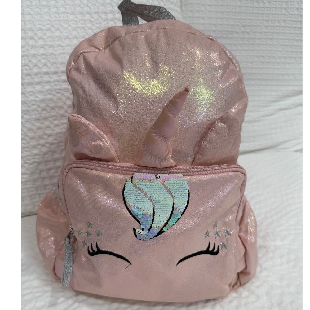 Unicorn Backpack Pink Iridescent Sequin Kawaii Fairycore Sparkle Magical Shimmer